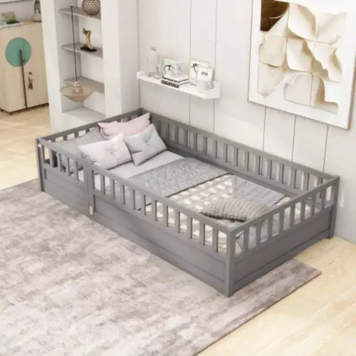 Compact Single Bed with Integrated High-Security Features and Door
