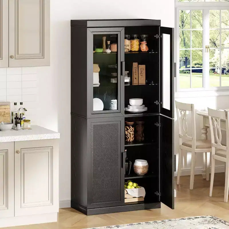 PexFix Wood Kitchen Storage Pantry Cabinet with Adjustable Shelves