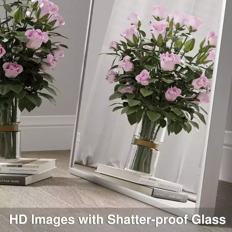 Silver Thin-Frame Aluminum Mirror 130x80x2cm