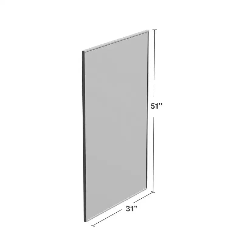 Silver Thin-Frame Aluminum Mirror 130x80x2cm
