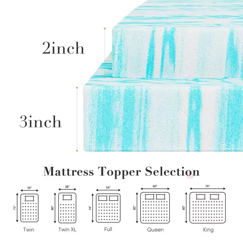 2 Inch King Size Experience Ultimate Comfort with Our Blue Memory Foam Soft Mattress C Premium Sleep Solution
